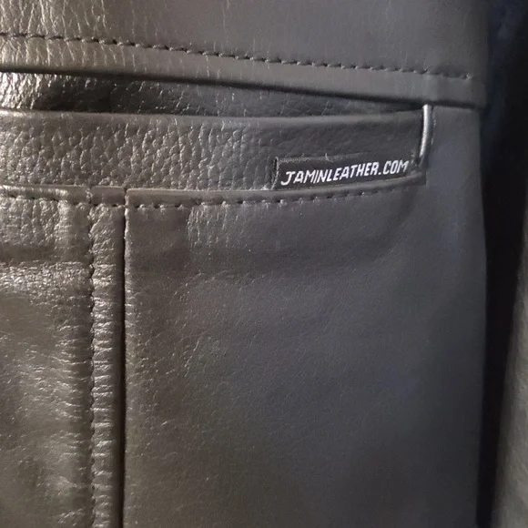 Jamin Leather Black Jacket - Picture 2 of 5